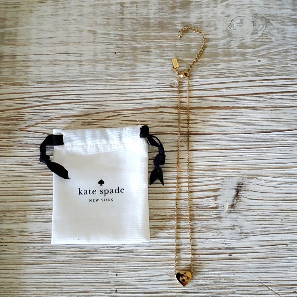 Kate Spade gold heart necklace, $20
